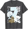 Arctic Animals Birthday Party Family Matching Bday Arctic Animals 7th Birthday Polar Bear Walrus Fox Sea Theme T-Shirt - Dark Heather Grey