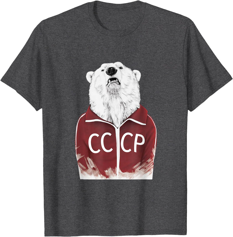 Check out my other RUSSIA T-shirts Russian Bear T-shirt Russia Shirt CCCP Soviet Union USSR Tee T-Shirt - Dark Heather Grey