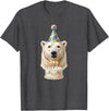 Birthday Party Polar Bear Polar Bear Birthday T-Shirt - Dark Heather Grey
