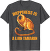 Happiness Is A Golden Lion Tamarin Tees Co. Glück ist ein Goldener Löwe Tamarin Monkeys Zoo Keeper T-Shirt - Dark Heather Grey