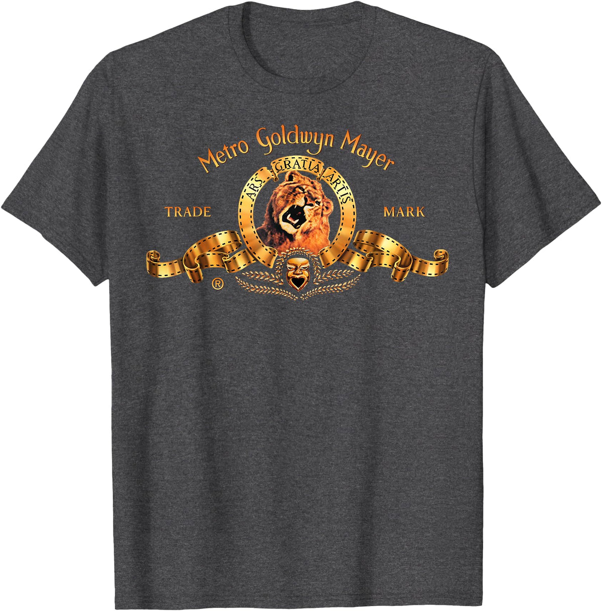 MGM Classic Lion Logo T-Shirt - Dark Heather Grey