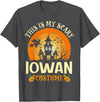 99 Gifts Halloween Matching Costume & Shirts This Is My Scary Iowan Costume Halloween T-Shirt - Dark Heather Grey