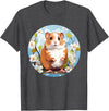 Cool Spring Flowers with Hamster for Season Lovers T-Shirt - Dark Heather Grey