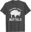We Are Wildlife The Great White Buffalo T-Shirt Native American Inspired T-Shirt - Dark Heather Grey
