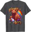 Mom Hugs Proud Mama Mom Bear LGBT Gay Pride LGBTQ Flag T-Shirt - Dark Heather Grey
