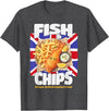 Fish & Chips Costume Ideas For Kids & UK Foods Fish And Chips Outfit Idea For Women & Novelty British Foods T-Shirt - Dark Heather Grey