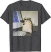 Cyber Hamster Meme Cringe Funny Animal Vintage Graphic Tee T-Shirt - Dark Heather Grey