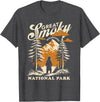 National Parks Outdoors Travel Designs Great Smoky Mountains National Park Bear T-Shirt - Dark Heather Grey
