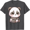 Cute Sad Panda Designs Sad Panda Bear Animal T-Shirt - Dark Heather Grey