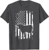 Cows USA American Flag Vintage Cow American Flag Farm Animal Patriotic Farmer T-Shirt for Women Kids Men - Dark Heather Grey