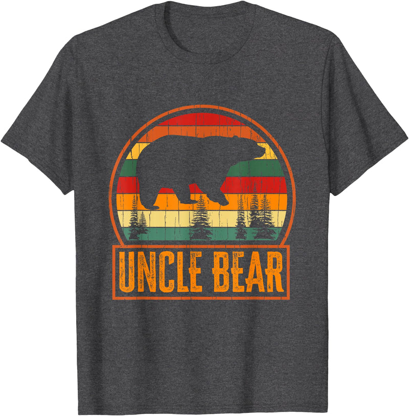 Aneisha Family Bear Matching Tee Uncle Bear Family Bear Matching T-Shirt - Dark Heather Grey