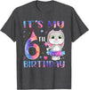 It's My 6th Birthday Bunny Rabbit 6 Years Old Boy Girl T-Shirt in Dark Heather Grey
