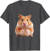 Funny Hamster with Thumbs Up T-Shirt - Dark Heather Grey