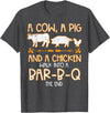 BBQ Barbecue Shirts Men Women Grilling Gifts Cow Pig Chicken Walk Bar B Q Bbq Barbecue Grilling Men Women T-Shirt - Dark Heather Grey