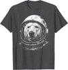 Funny Polar Bear Astronomy Space Retro Astronaut Polar Bear Lovers Space Galaxy T-Shirt - Dark Heather Grey