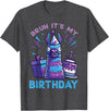 Birthday Party Shirts For Men Women Kids Bruh Its My Birthday Llama Pinata Bday Party Men Women Kids T-Shirt - Dark Heather Grey