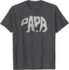 Trendy Apparel Trendy Centered Classic Papa Bear T-Shirt - Dark Heather Grey