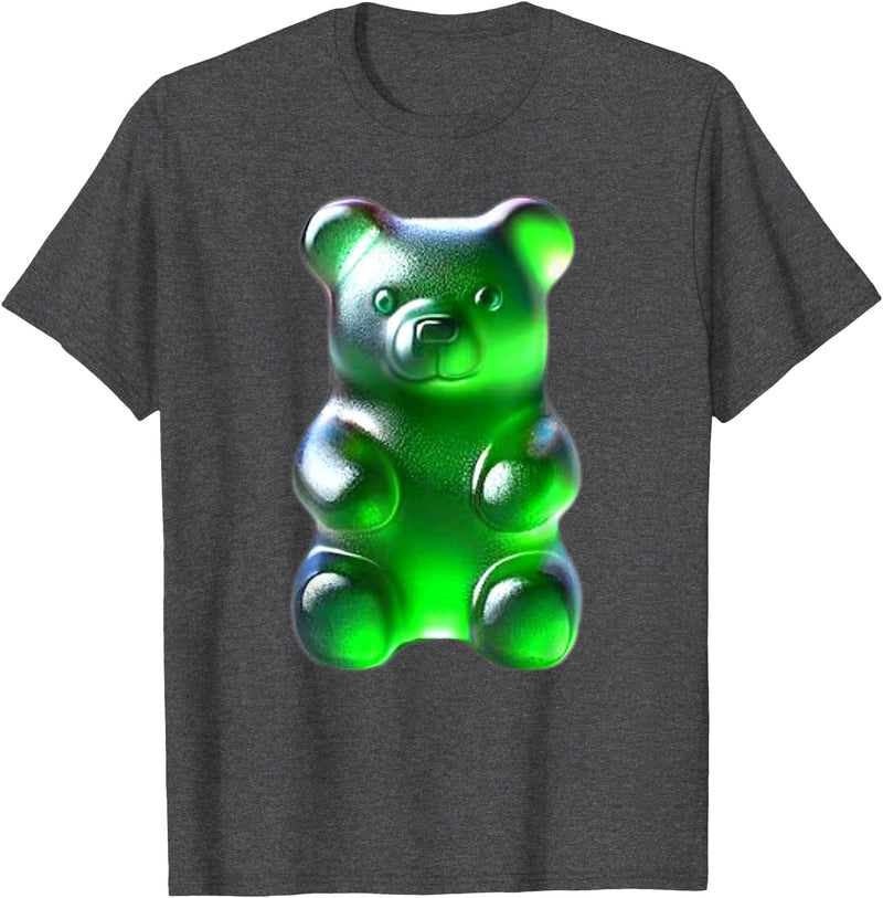 Urban Empyre Green Gummy Bear T-Shirt - Dark Heather Grey