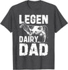 Cow Lover Gift Co. Legen Dairy Dad Cow Farmer Father's Day for Men T-Shirt - Dark Heather Grey