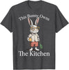 Bunny Pickleball Player Easter This Bunny Owns the Kitchen T-Shirt in Dark Heather Grey