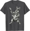 Rock Guitar Llama Stuff Accessories & Gifts Llama Playing Guitar Rock & Roll Llamas Alpaca Rocker Music T-Shirt - Dark Heather Grey