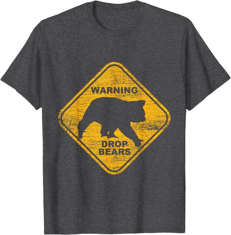 Animal Tees & Gift Idea Attention Falling Bears Animal Design Australia Gift Koala T-Shirt - Dark Heather Grey