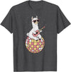 DiscoballAxis1 Funny Llama Disco Dancing Ball Groovy Retro 80s Costume T-Shirt - Dark Heather Grey