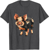 Kune Kune Pig Accessories & KuneKune Clothes Kune Kune Pig Breeder Kune Kune Lover Kune Kune Pig Girl T-Shirt - Dark Heather Grey