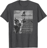 When Pigs Fly Pig Lover Designs Apparel Gifts Cow Selfie With Flying Pigs Fly Funny Gift for Men Women Kid T-Shirt - Dark Heather Grey
