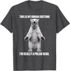 Cool Polar Bear For Men Women This Is My Human Costume I'm Really A Polar Bear Halloween T-Shirt - Dark Heather Grey