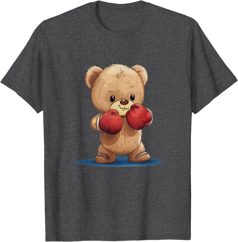 Teddy bear with boxing gloves Funny boxing Teddy bear with gloves costume T-Shirt - Dark Heather Grey