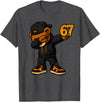 Funny Hip Hop Teddy Bear Six Seven Meme Designs Dabbing Teddy Bear 67 Meme Funny Brainrot Hip Hop Kids Boys T-Shirt - Dark Heather Grey