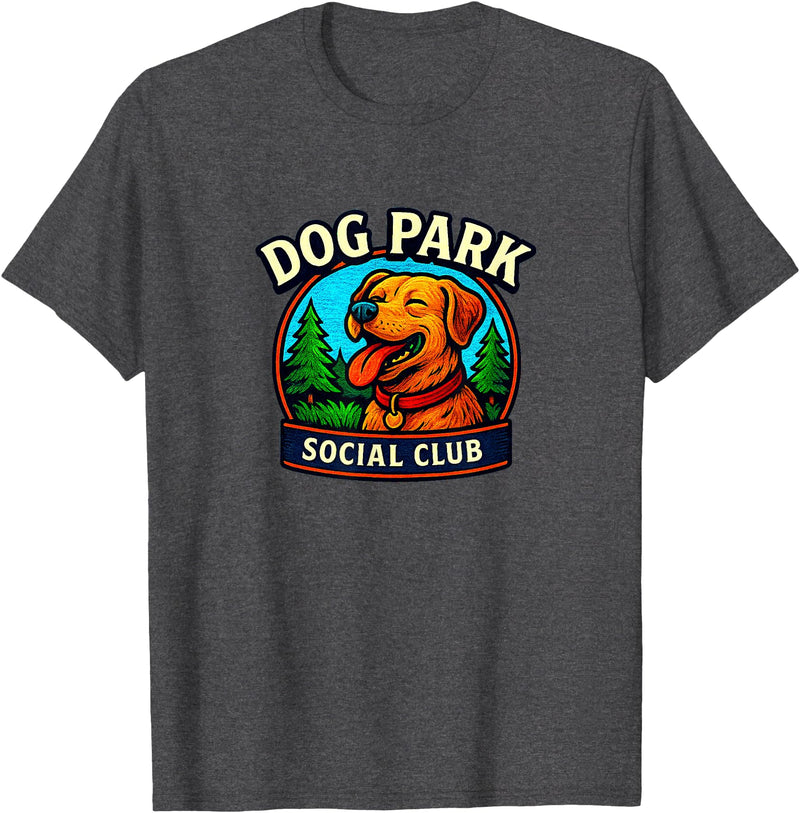 Dog Park Social Club T-Shirt - Dark Heather Grey