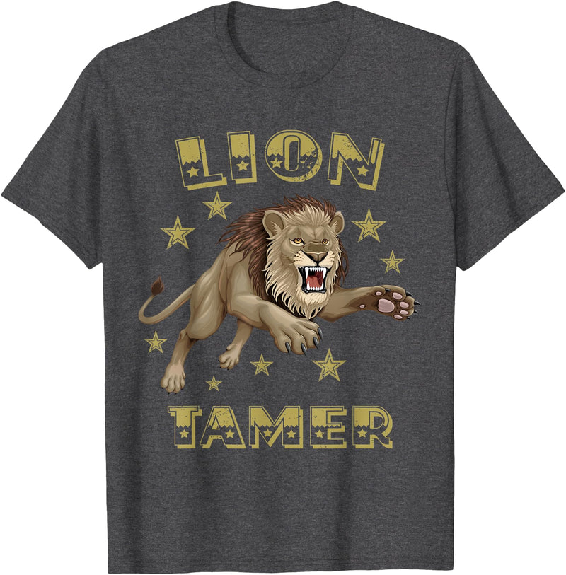 Costume Lion Lion Tamer Carnival Costume Theme Circus Staff Party Vintage T-Shirt - Dark Heather Grey