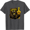 Cool Hockey Lion Game Day Sports Gift Funny Hockey Bear Game Day Vintage Shirt for Fans T-Shirt - Dark Heather Grey