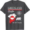 Greenland Nordic Hiking Camper Polar Circle Greenland - Adventure is Out There - Greenland Flag T-Shirt - Dark Heather Grey