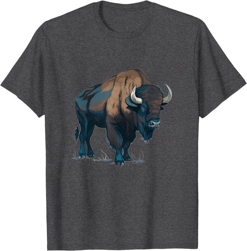 Buffalo Animal Buffalo Bison Animal Costume for Boys and Girls T-Shirt - Dark Heather Grey