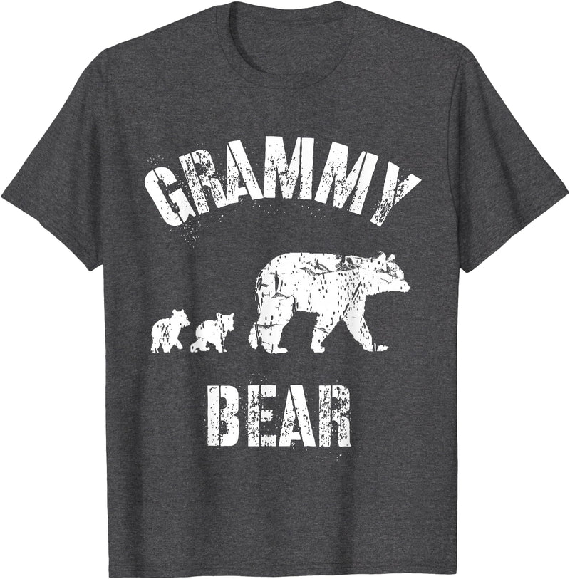All in the Bear Family Vintage Grammy Bear Grandma With Two 2 Cubs T-Shirt - Dark Heather Grey