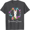 ALPACA FANS, LAMA LOVERS DESIGNS Cute Grandma Llama for Alpaca Fans T-Shirt - Dark Heather Grey