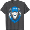 I Liked The Lions Before It Was Cool Tees Blue Lions Salty Wearing Hat Salty Cool Lions Strong Lions T-Shirt - Dark Heather Grey