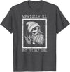 Spooky Vibes & Horror Humor Lovers Design Funny Halloween Creepy Bearded Skull Quote T-Shirt - Dark Heather Grey