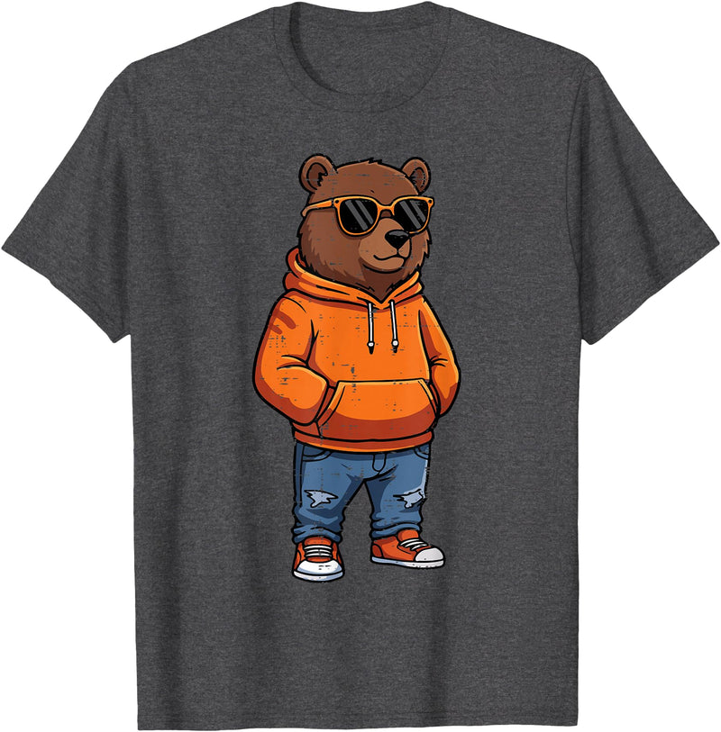 Bear Shirts For Men Women Kids Gifts Cool Bear Sunglasses Men Women Kids Boys Girls Youth Teen T-Shirt - Dark Heather Grey