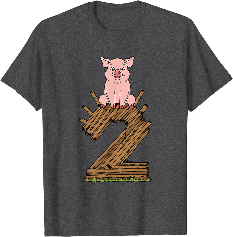 Three Little Pigs Halloween Costume Three Little Pigs Pig 2 Halloween Costume Kids Adults T-Shirt - Dark Heather Grey