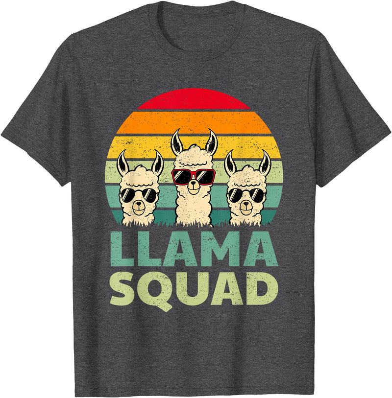 Funny Llama Gift Llama Lover Accessories & Stuff Funny Llama Design for Men Women Llama Alpaca Farm Animal T-Shirt - Dark Heather Grey