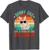 Bunny Dad Rabbit Owner Bunny Lover Rabbit Father T-Shirt in Dark Heather Grey