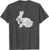 Love Bunny Rabbit Lover Animal Pet Owner Easter Gift T-Shirt in Dark Heather Grey