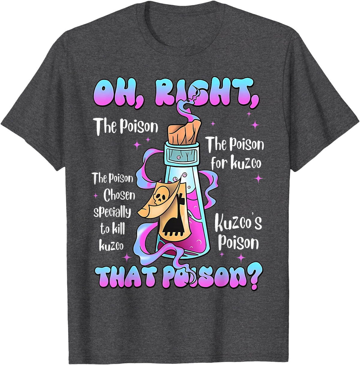 Funny Drink Me Poison Halloween Costume Vintage Oh Right That Poison Llama Halloween T-Shirt - Dark Heather Grey