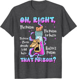 Funny Drink Me Poison Halloween Costume Vintage Oh Right That Poison Llama Halloween T-Shirt - Dark Heather Grey