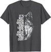 FUnny Halloween gift tee It's Not Over When You Lose - It's Over When You Quit Wolf T-Shirt - Dark Heather Grey