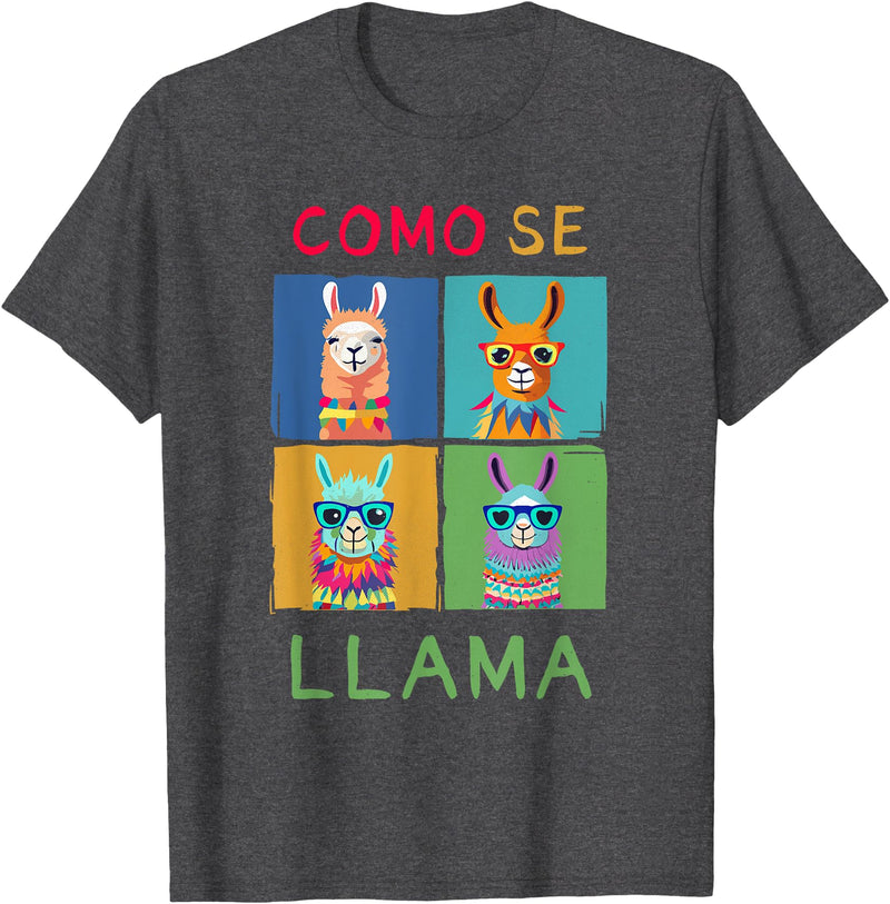 Como se LLAMA Shirts Funny Como Se LLAMA Animal for LLAMA Lovers T-Shirt - Dark Heather Grey